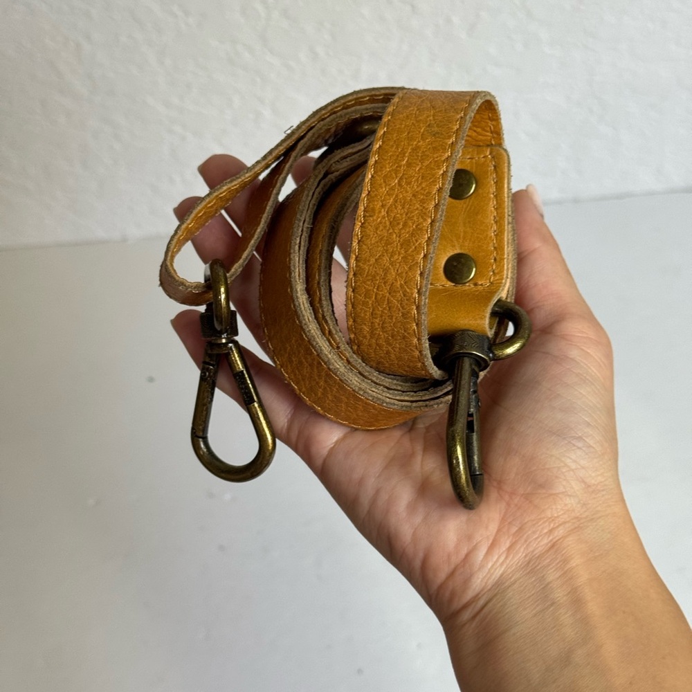 The Sak British Tan Color Leather Crossbody Strap
